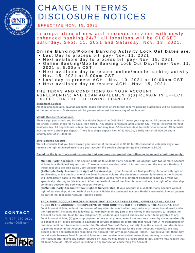 Conversion Disclosure Page 1