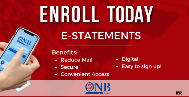 Enroll today - E-Statements - Website Banner